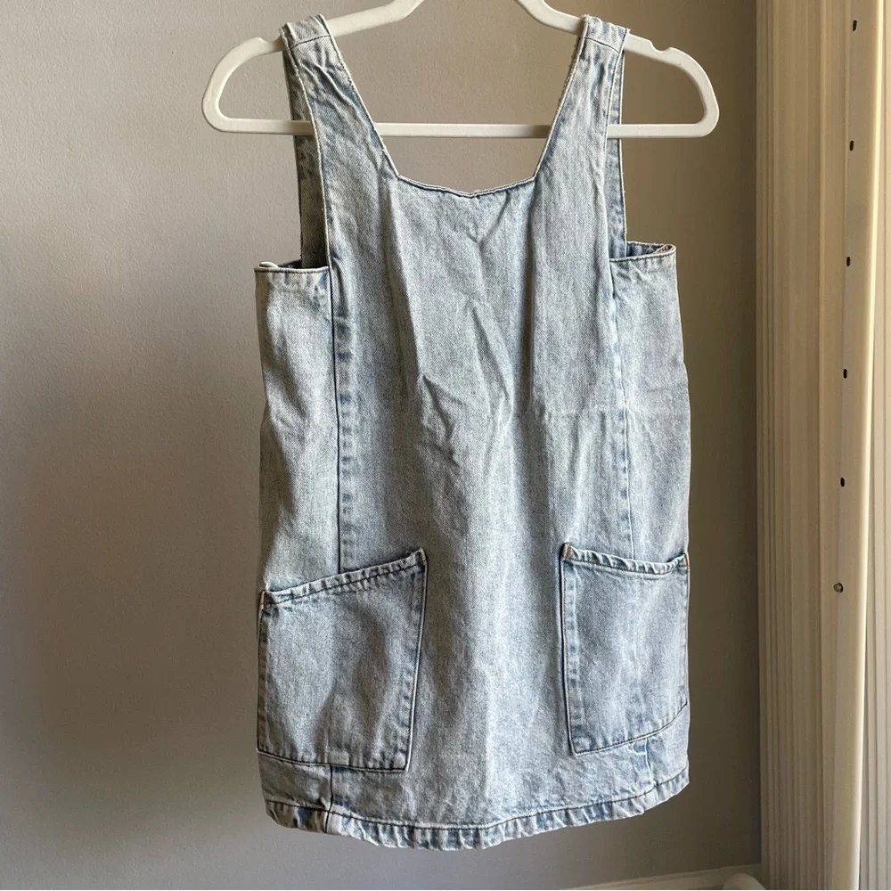 Aus Brand Seed Heritage Teen Denim Mini Dress with Pockets - Picture 4 of 10